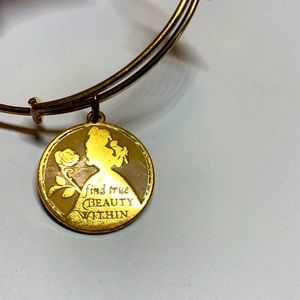 2/$20 Alex and Ani Disney Belle Beauty and the Beast  goldtone bracelet